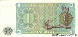 1 Kyat BURMA (VOIR MYANMAR)  1972 P.56 FDC
