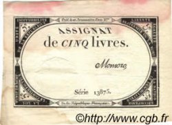 5 Livres FRANCE  1793 Ass.46a pr.NEUF