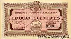 50 Centimes FRANCE régionalisme et divers Bordeaux 1917 JP.030.11 NEUF