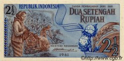 2 ½ Rupiah INDONÉSIE  1961 P.079 NEUF
