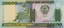 20000 Meticais MOZAMBIQUE  1999 P.140 UNC
