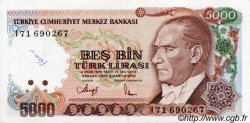 5000 Lira TURQUIE  1992 P.198 TTB+