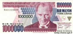 1000000 Lira TURQUIE  1995 P.209a NEUF