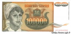 100000 Dinara YUGOSLAVIA  1993 P.118 UNC