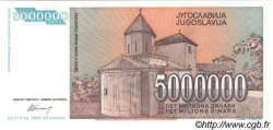 5000000 Dinara YOUGOSLAVIE  1993 P.132 NEUF
