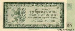 50 Korun Spécimen BOHÊME ET MORAVIE  1940 P.05s NEUF