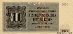 5000 Korun Spécimen BOHÊME ET MORAVIE  1944 P.17s SPL