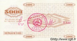 5000 Dinara BOSNIE HERZÉGOVINE Zenica 1992 P.009h SPL