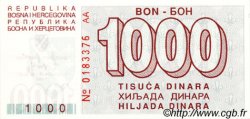 1000 Dinara BOSNIE HERZÉGOVINE  1992 P.026a NEUF