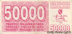 50000 Dinara BOSNIE HERZÉGOVINE  1993 P.029 TB