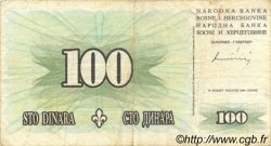 100 Dinara BOSNIE HERZÉGOVINE  1994 P.044a TB