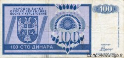 100 Dinara BOSNIE HERZÉGOVINE  1992 P.135a TTB