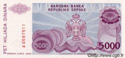 5000 Dinara BOSNIE HERZÉGOVINE  1993 P.149a NEUF