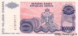 100000 Dinara BOSNIE HERZÉGOVINE  1993 P.151a NEUF