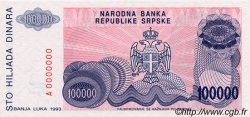 100000 Dinara Spécimen BOSNIE HERZÉGOVINE  1993 P.151s NEUF