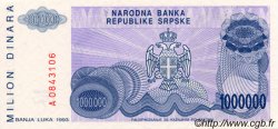 1000000 Dinara BOSNIE HERZÉGOVINE  1993 P.152a NEUF