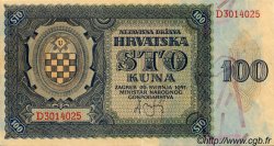 100 Kuna CROATIE  1941 P.02 SPL