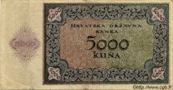 5000 Kuna CROATIE  1943 P.14 TTB