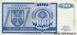 100 Dinara CROATIE  1992 P.R03a TB