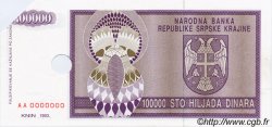 100000 Dinara Annulé CROATIE  1993 P.R09s pr.NEUF