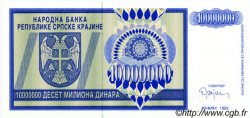 10000000 Dinara CROATIE  1993 P.R12a NEUF