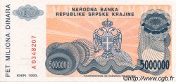 5000000 Dinara CROACIA  1993 P.R24a FDC