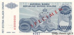 500000 Dinara Spécimen CROATIE  1994 P.R32s NEUF