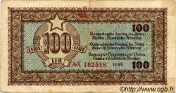100 Lire YOUGOSLAVIE Fiume 1945 P.R06a TB
