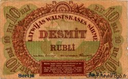 10 Rubli LETTONIE  1919 P.04b B+