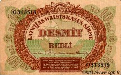 10 Rubli LETTONIE  1919 P.04f TB+