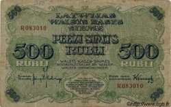 500 Rubli LETTONIE  1920 P.08c TB