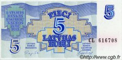 5 Rubli LATVIA  1992 P.37