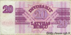 20 Rublu LETTONIE  1992 P.39 TB