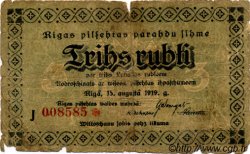 3 Rubli LETTONIE Riga 1919 P.-- B