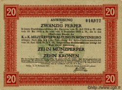 20 Perpera MONTENEGRO  1917 P.M.152 SPL