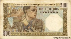 500 Dinara SERBIE  1941 P.27a TTB+