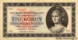 100 Korun TCHÉCOSLOVAQUIE  1945 P.067a pr.TTB