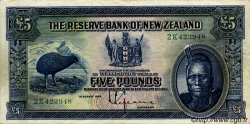 5 Pounds NOUVELLE-ZÉLANDE  1934 P.156 TTB