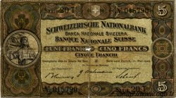 5 Francs SUISSE  1939 P.11i B