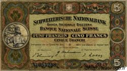 5 Francs SUISSE  1946 P.11l TB