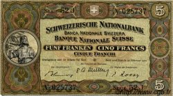 5 Francs SUISSE 1951 P.11o