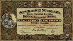 5 Francs SUISSE  1952 P.11p TTB+