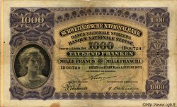 1000 Francs SUISSE  1923 P.30 pr.TB