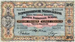 20 Francs SUISSE  1927 P.33e TTB