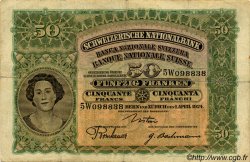 50 Francs SUISSE  1924 P.34a TB+