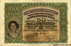 50 Francs SUISSE  1929 P.34d TB+