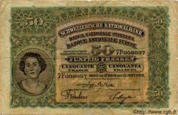 50 Francs SUISSE  1929 P.34d TB