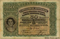 50 Francs SUISSE  1930 P.34e pr.TB