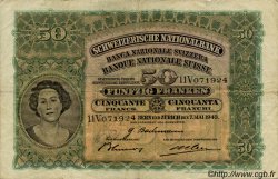 50 Francs SUISSE  1943 P.34n TTB