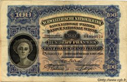100 Francs SUISSE  1928 P.35e TB